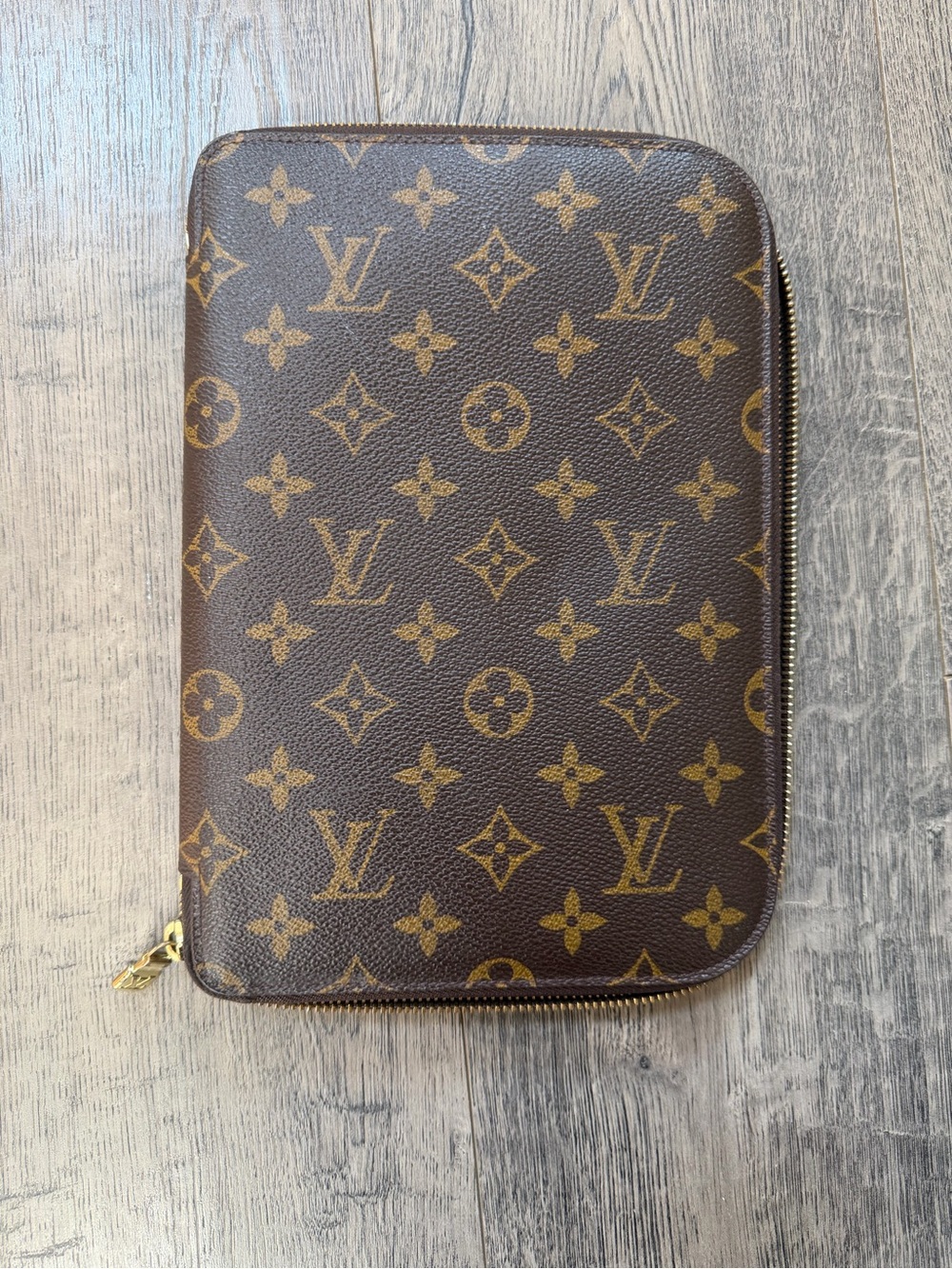 Louis Vuitton Brown Monogram agenda Zip-Around Travel Organizer